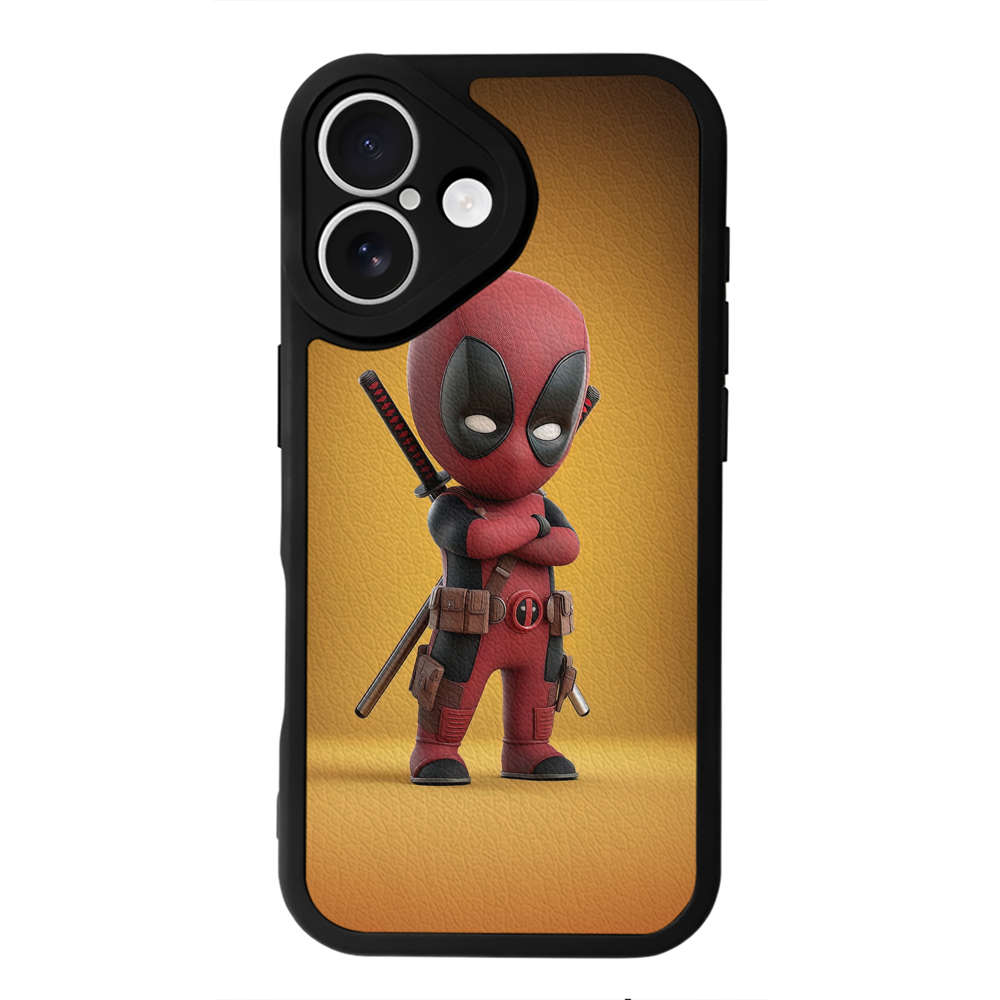 （画像用） Deadpool デッドプール 【iPhone 16シリーズ対応】シリコンスマホケース（レザー調） 材質：シリコン